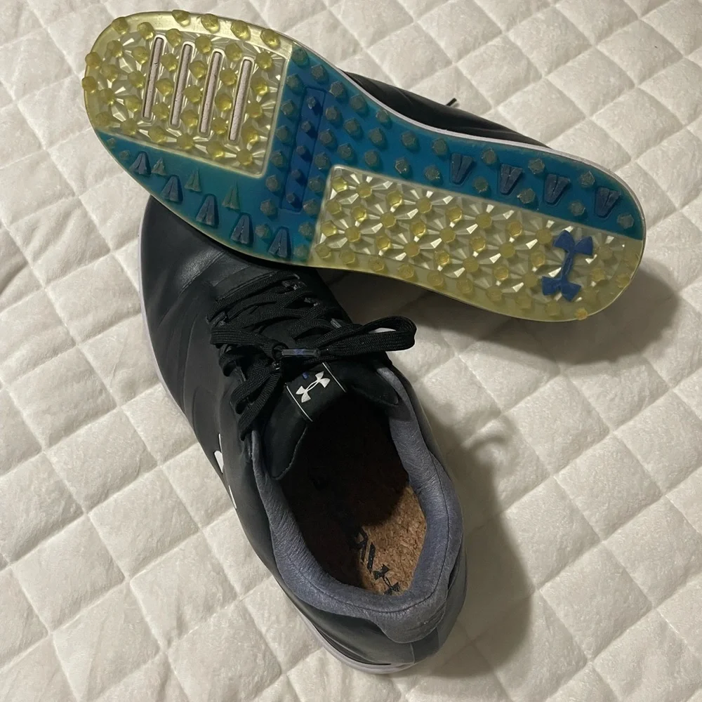 Under Armour Black and White Athletic Shoes - Picture 2 of 4